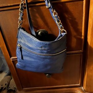 Kate Spade Crossbody Leather Bag Navy Blue
